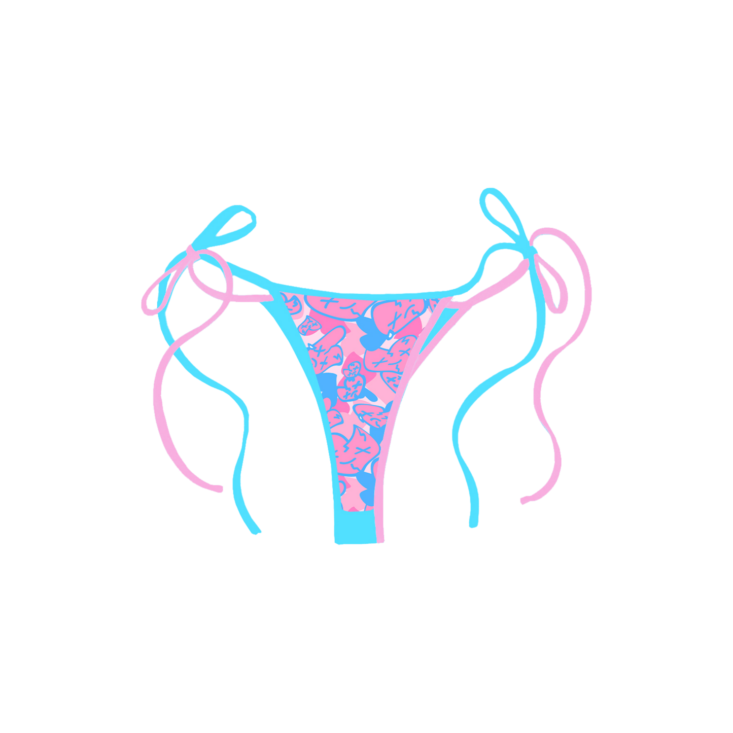 Emotions Camo bikini bottoms (Cotton Candy) - Royal Surge