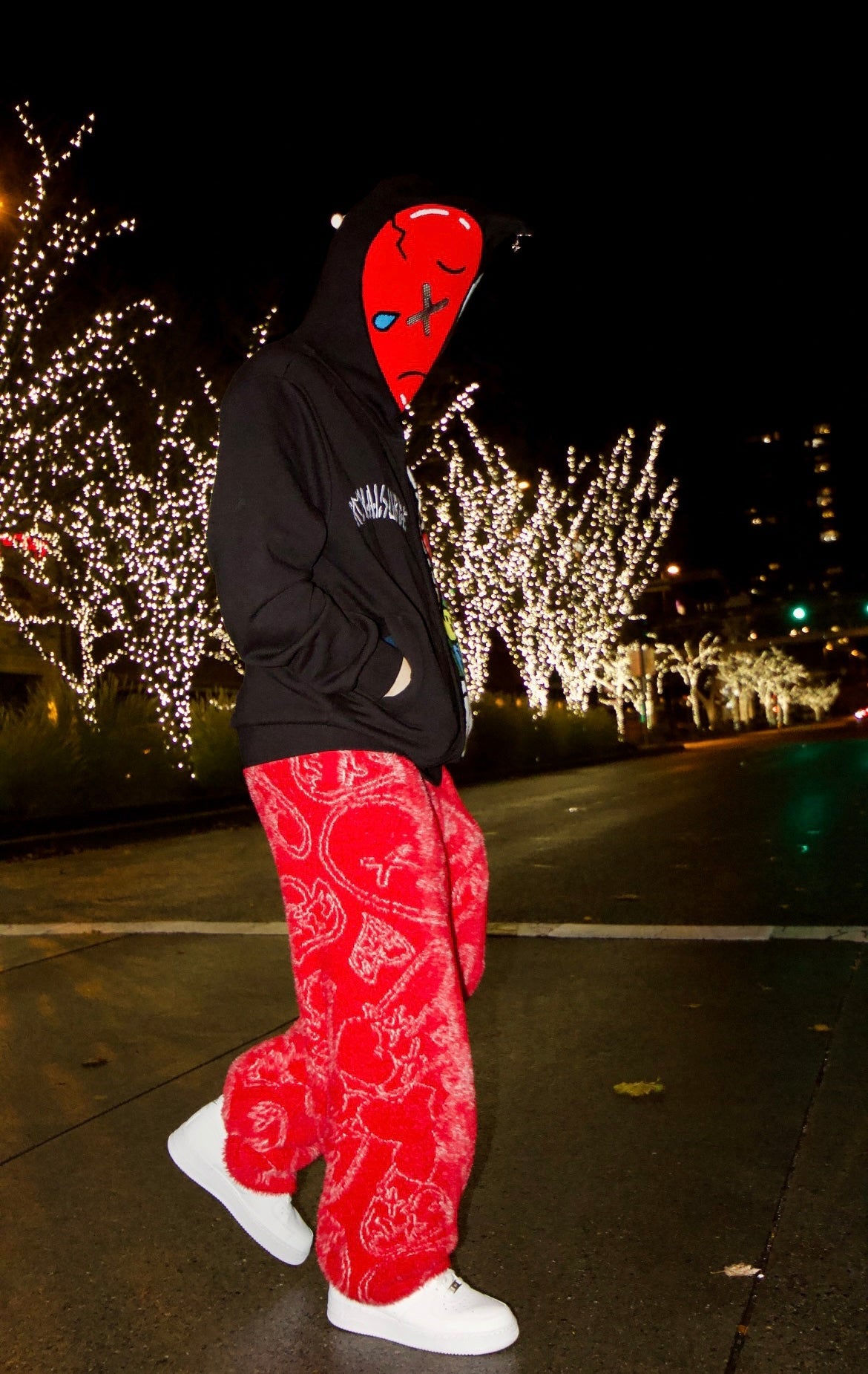 Flared Mink sweats (Red) - Royal Surge