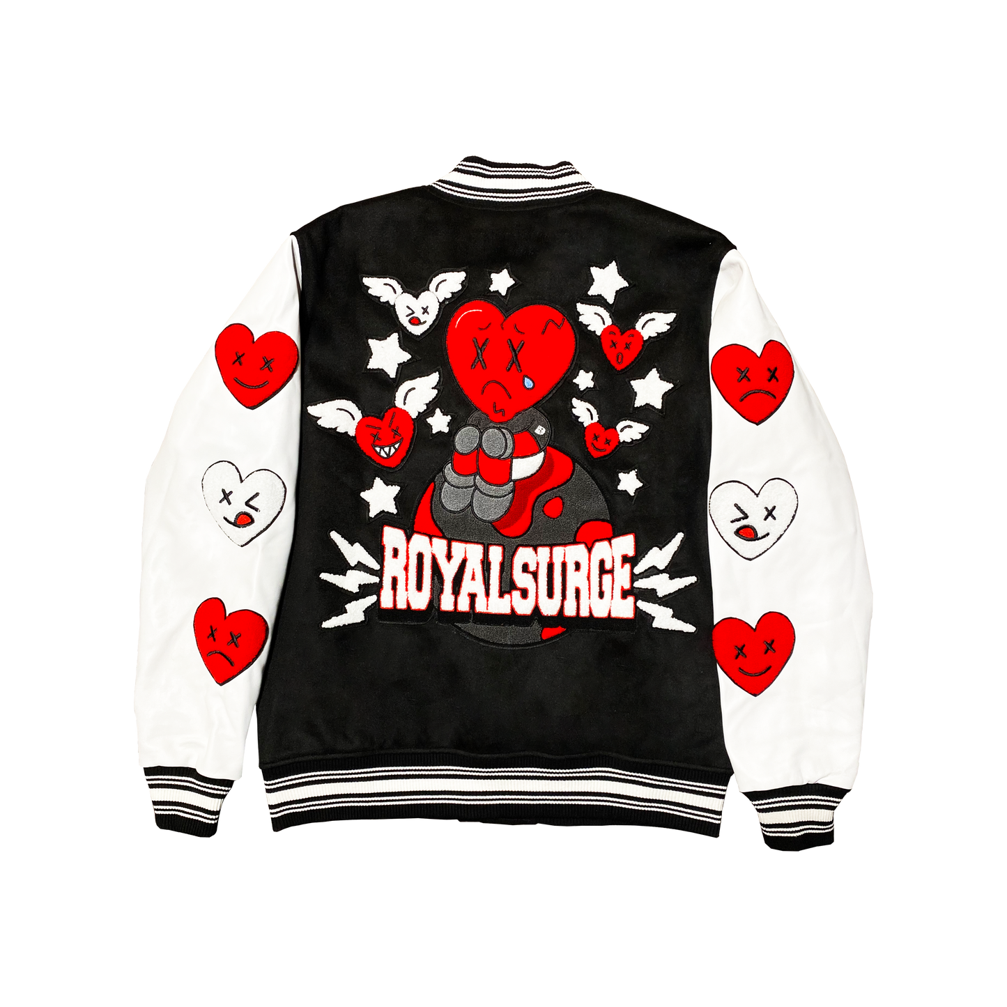 Emotions varsity jacket (Black) - Royal Surge