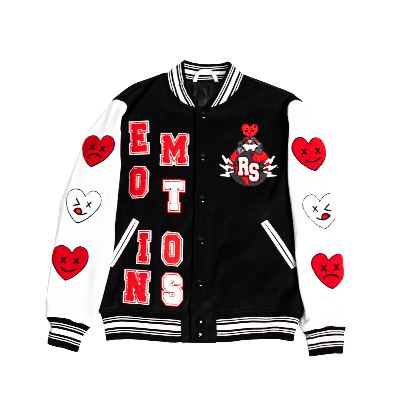 Emotions varsity jacket (Black) - Royal Surge