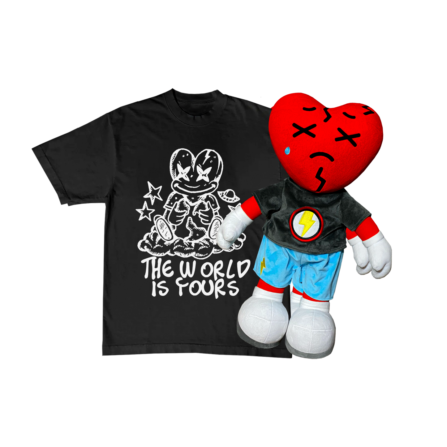 Plushie bundle Heart Boy and a Tee Shirt - Royal Surge