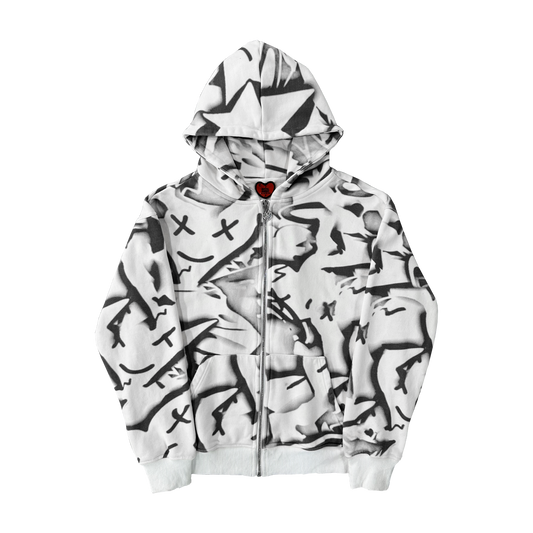 Emotions camo V2 zip up (Black)