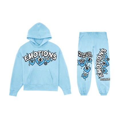 Emotions puff print set (Baby blue)