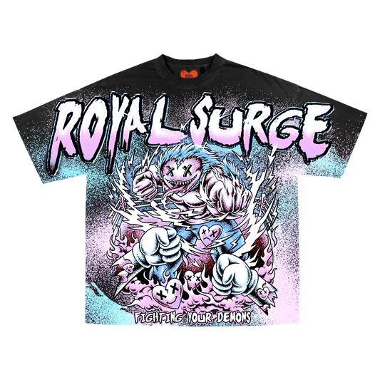 Fighting Demons Tee - Royal Surge