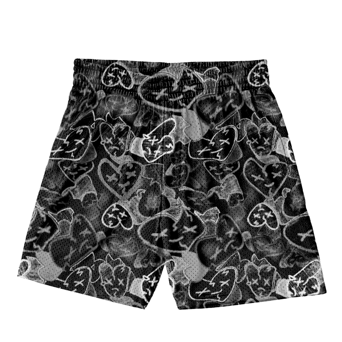 Emotion camo shorts (Greyscale) - Royal Surge