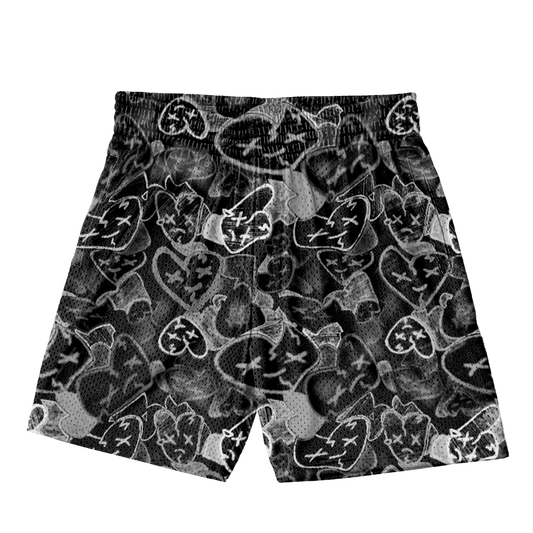 Emotion camo shorts (Greyscale) - Royal Surge