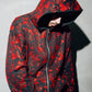 Emotions camo rhinestone zip up (Red)