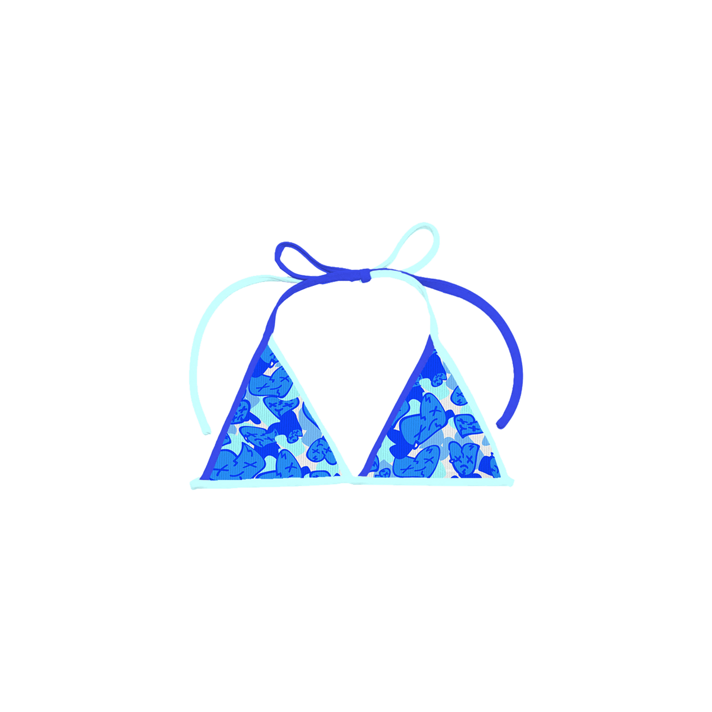 Emotions Camo bikini top (OG Blue) - Royal Surge