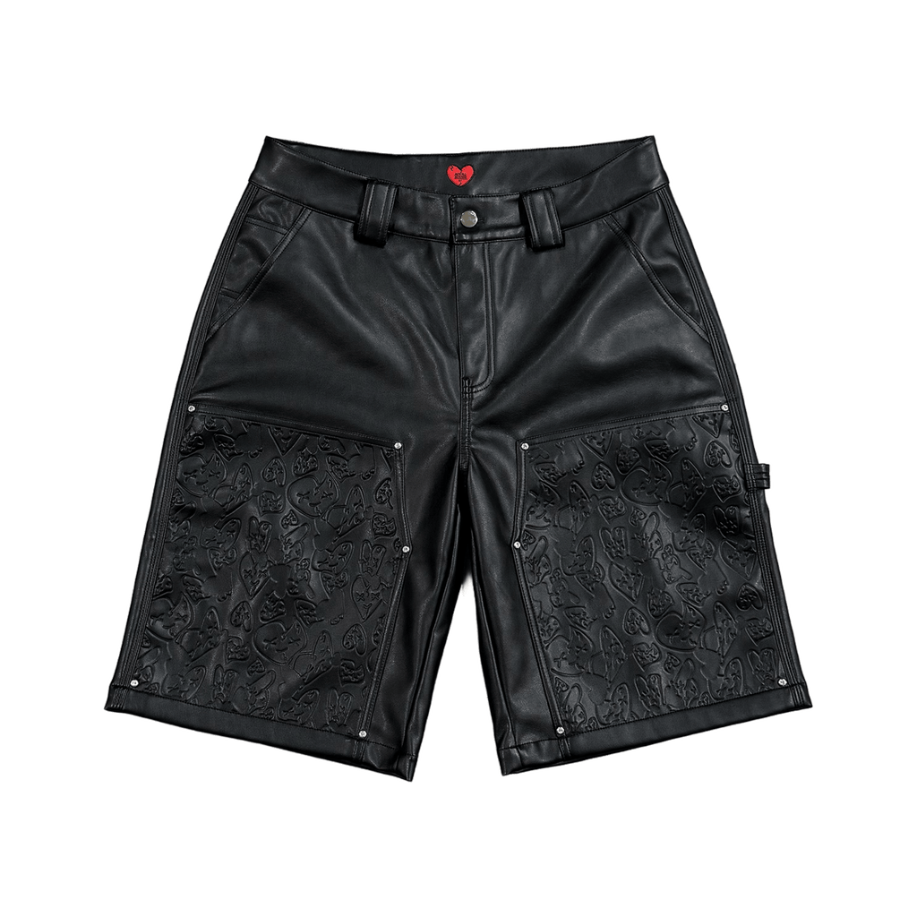 Emotions Camo Leather Shorts - Royal Surge
