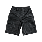 Emotions Camo Leather Shorts - Royal Surge