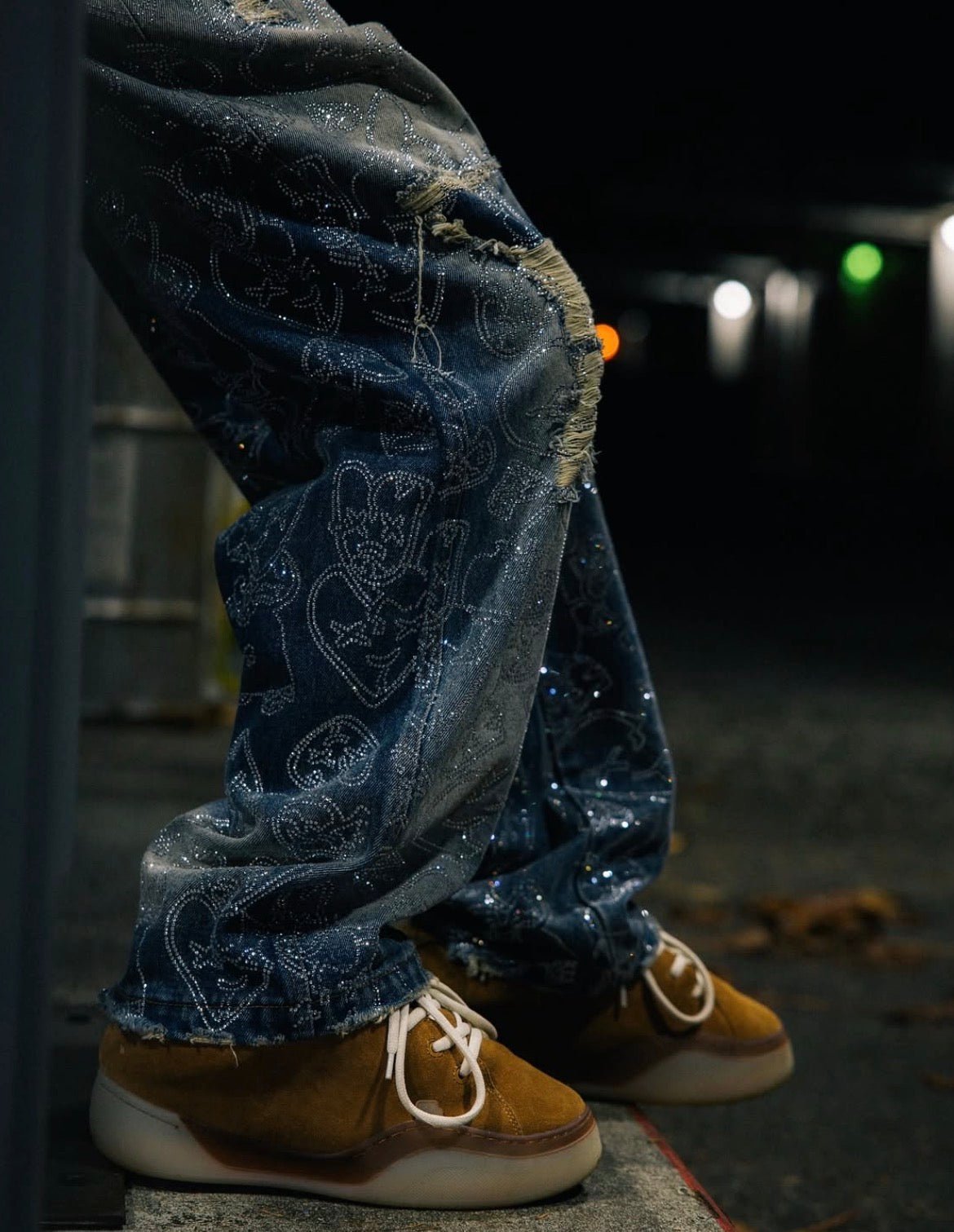 Emotions camo rhinestone denim - Royal Surge