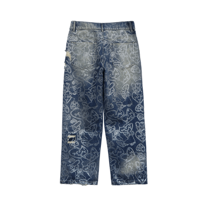Emotions camo rhinestone denim - Royal Surge