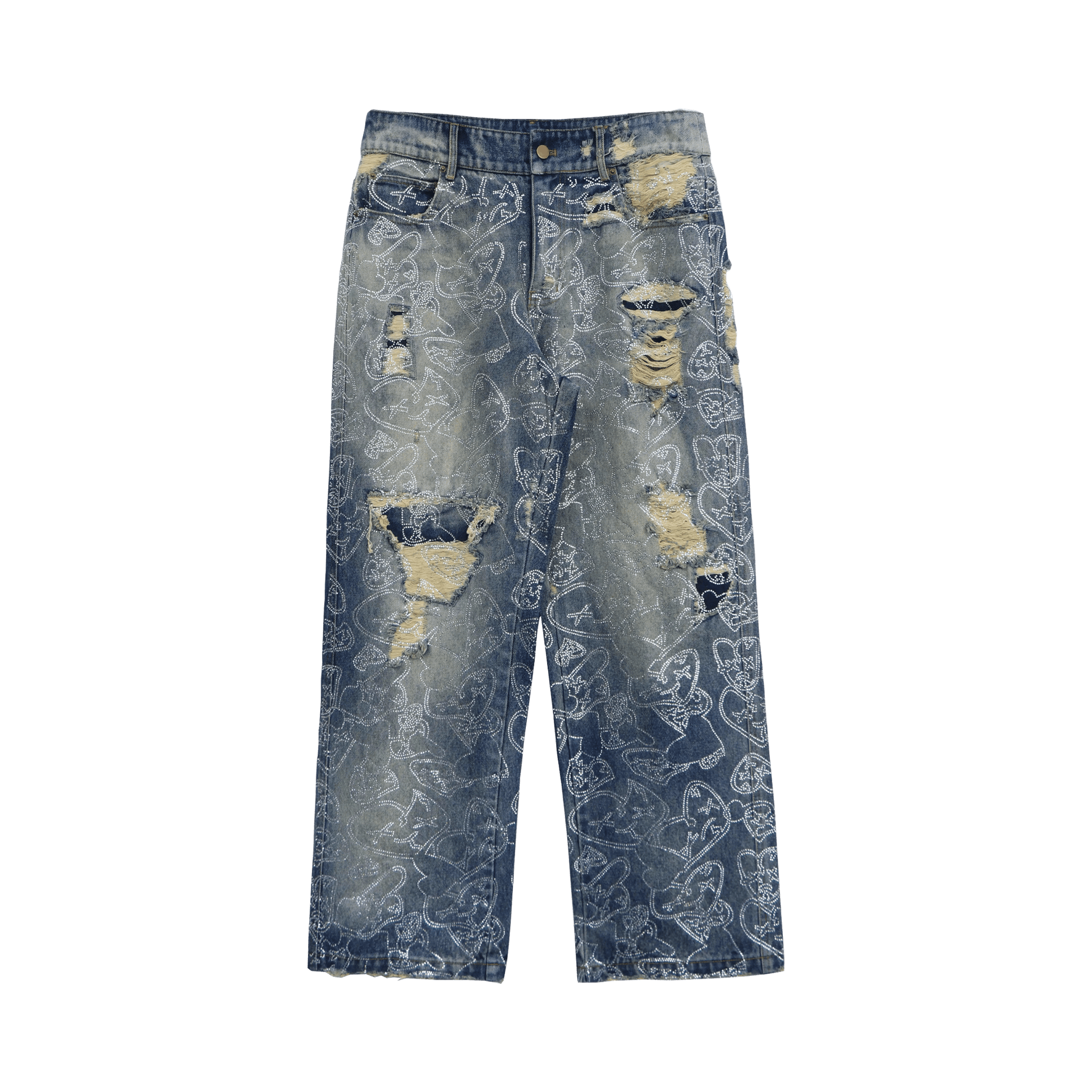 Emotions camo rhinestone denim - Royal Surge