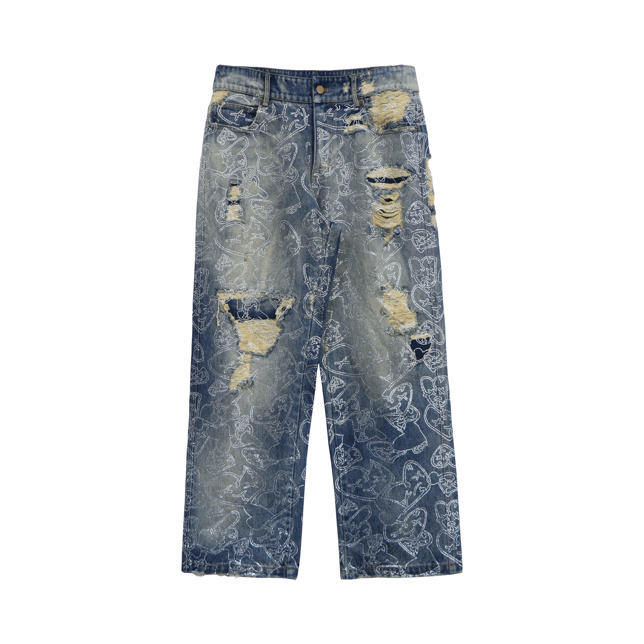 Emotions camo rhinestone denim - Royal Surge