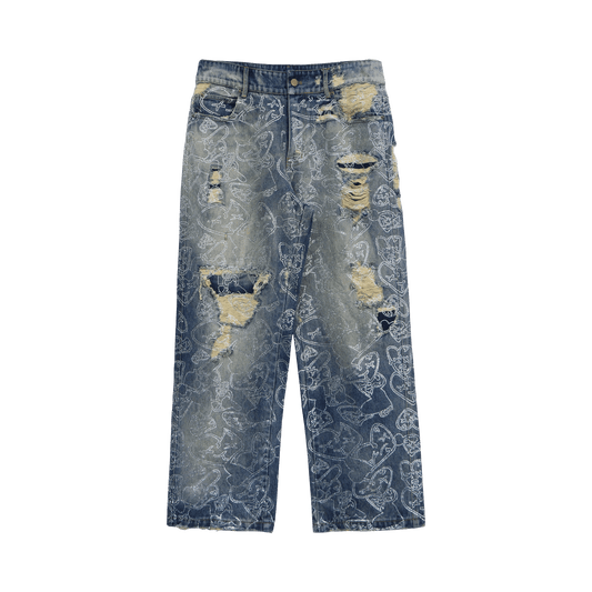Emotions camo rhinestone denim - Royal Surge