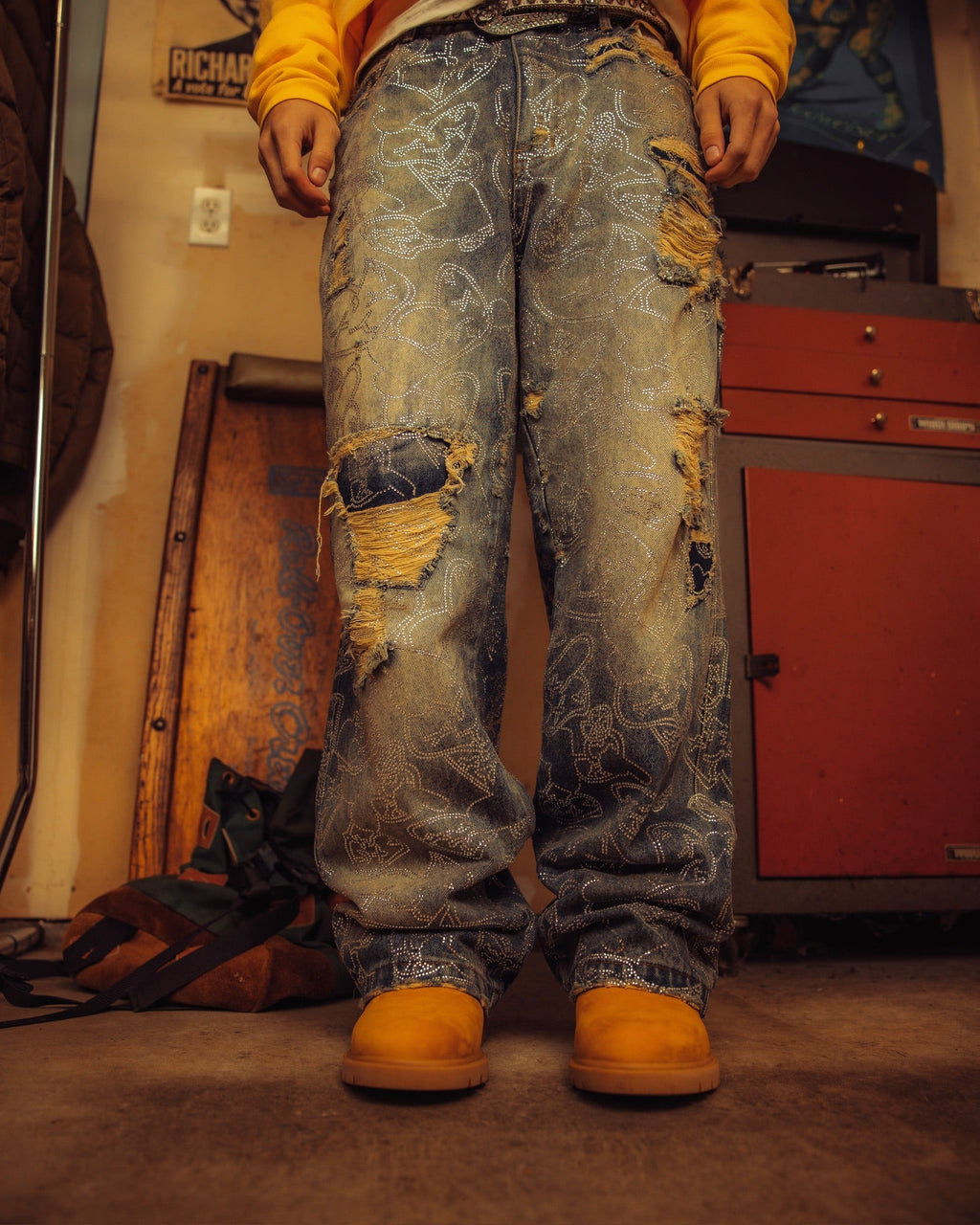 Emotions camo rhinestone denim - Royal Surge