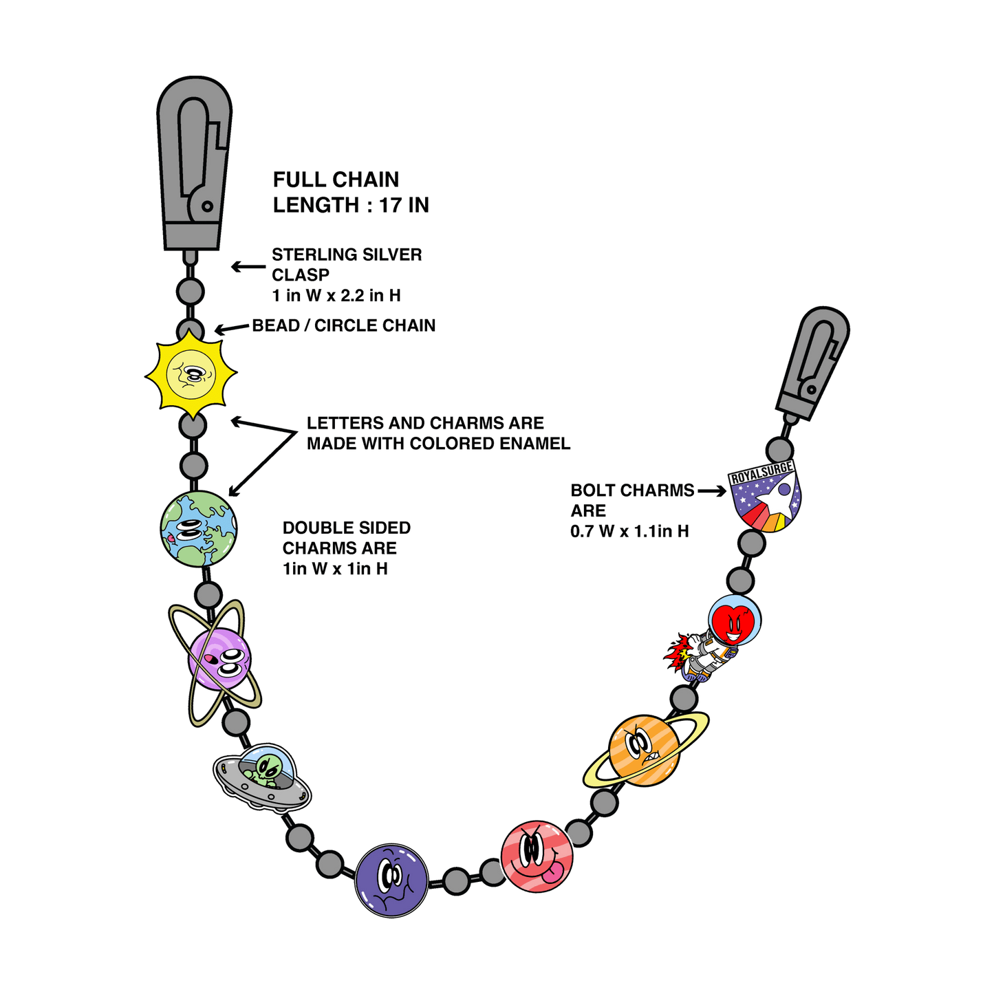 Emotions galaxy wallet chain - Royal Surge