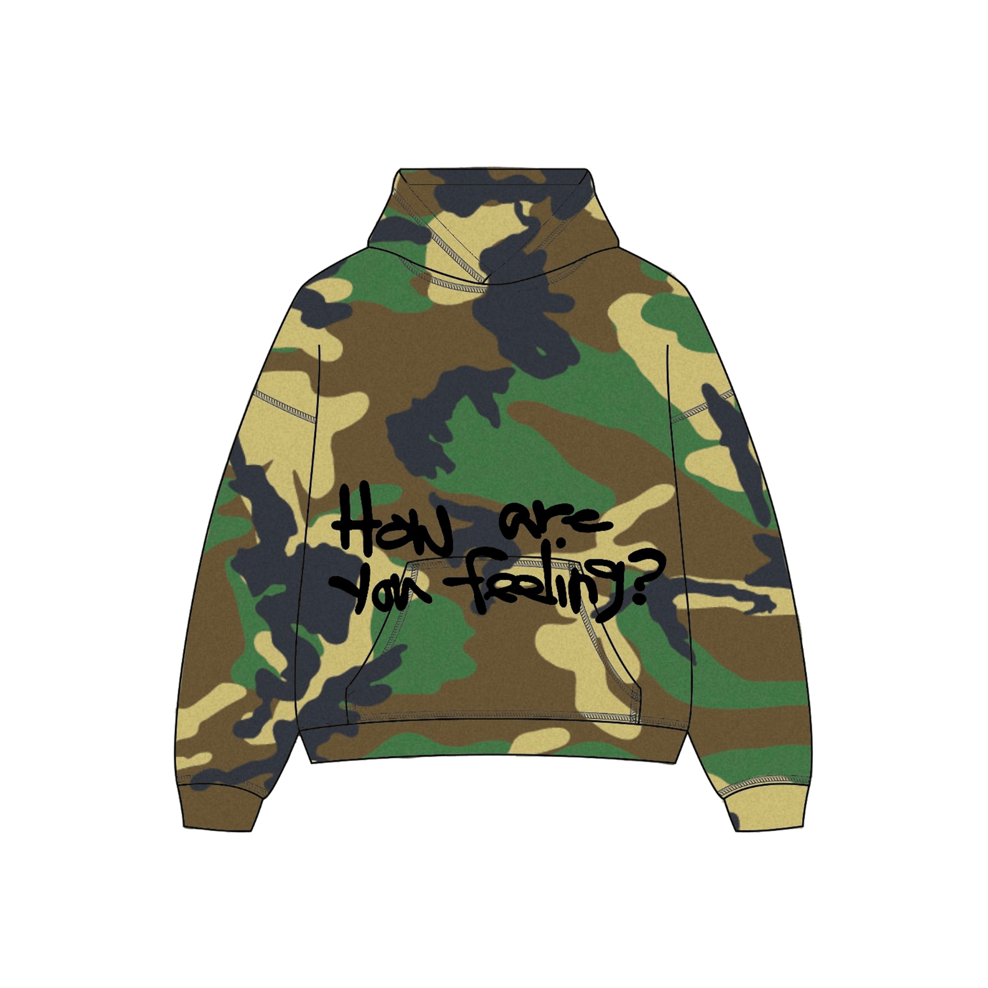 Emotions patch hoodie (Army) - Royal Surge