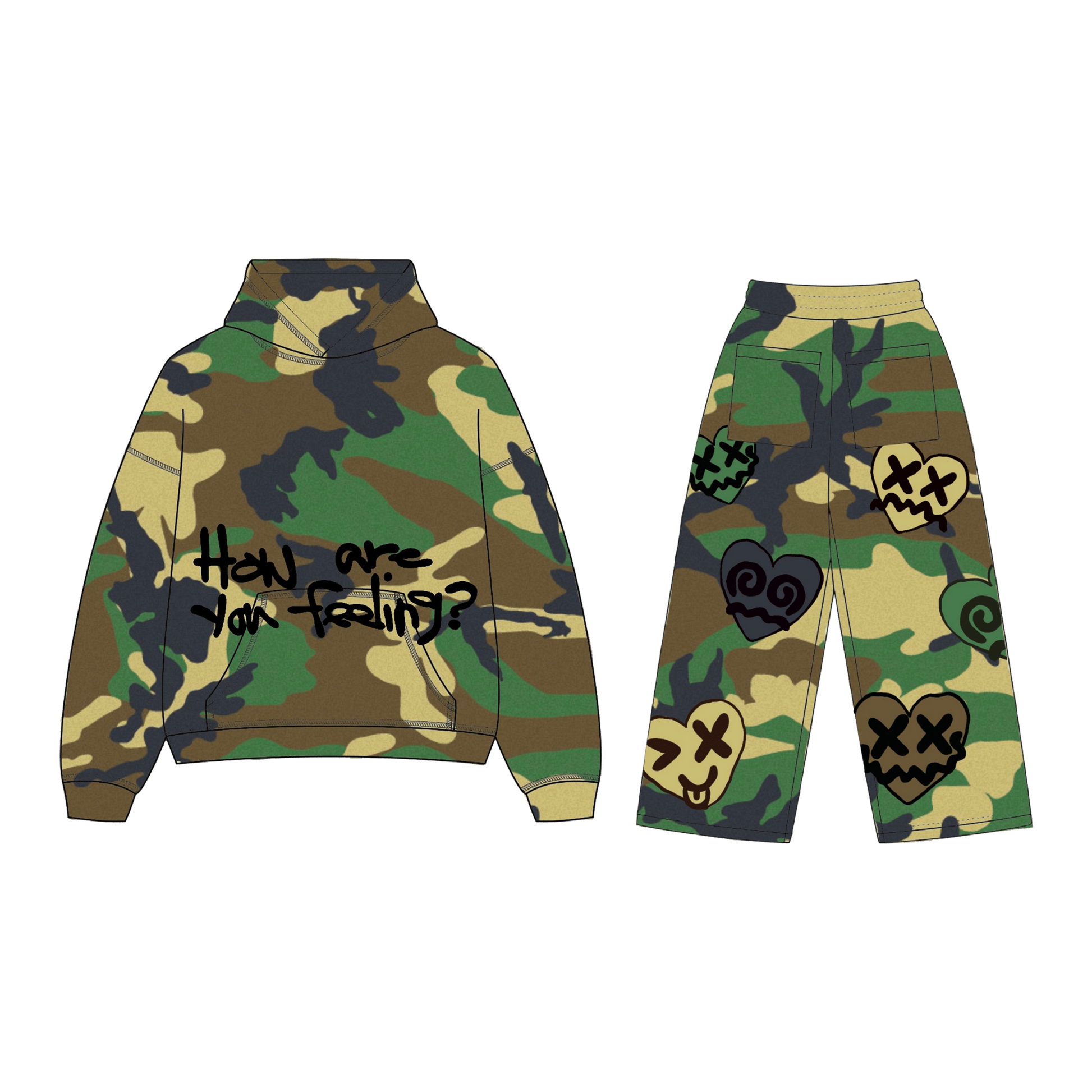 Emotions patch sweatsuit (Army) - Royal Surge