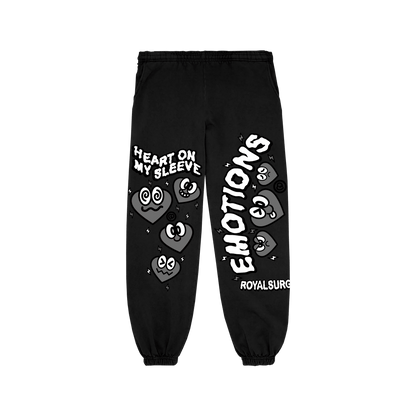 Emotions puff print sweats (Black/Grey) - Royal Surge