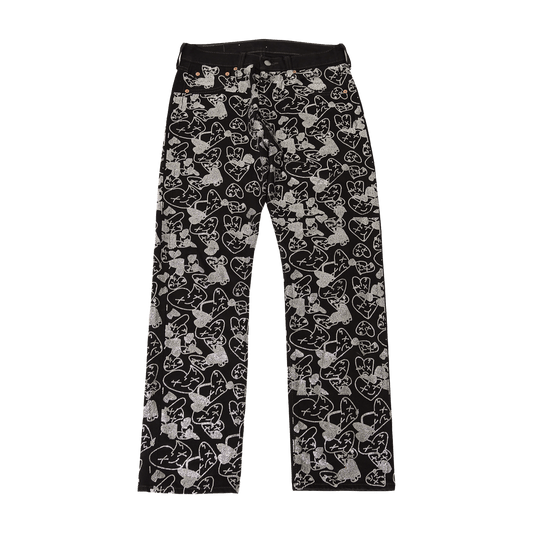 Emotions rhinestone denim (Black) - Royal Surge