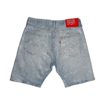 Emotions rhinestone denim jorts (Light wash) - Royal Surge