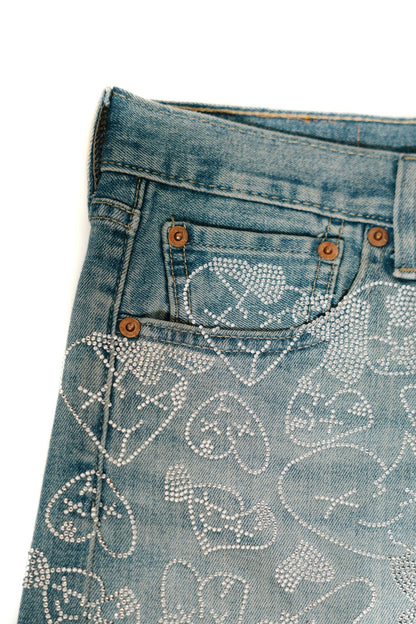 Emotions rhinestone denim (Light wash) - Royal Surge