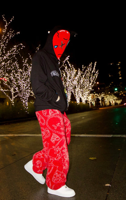 Flared Mink sweats (Red) - Royal Surge