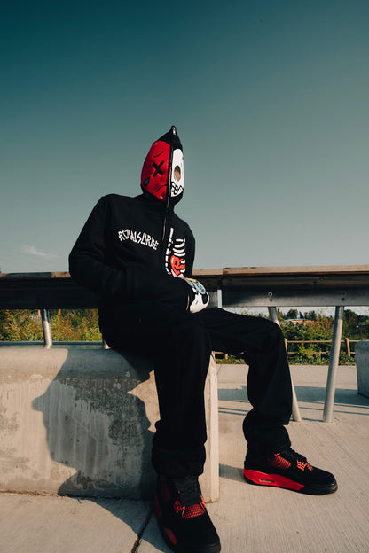 Full zip skeleton hoodie - Royal Surge