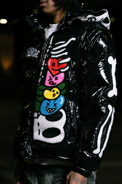 Fullzip puff coat (Black) - Royal Surge