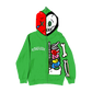 Full zip skeleton hoodie - Royal Surge