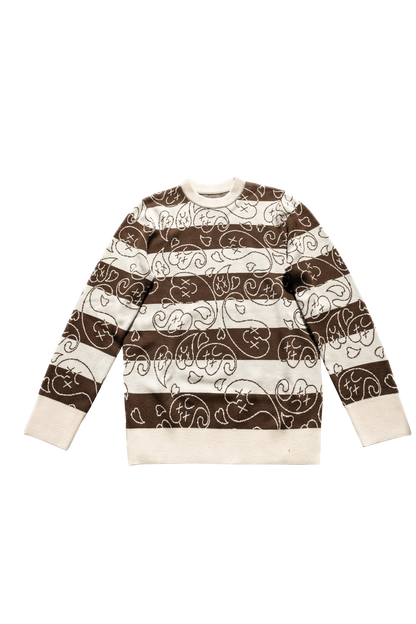 Emotions knitted Sweater (Creme/Brown) - Royal Surge