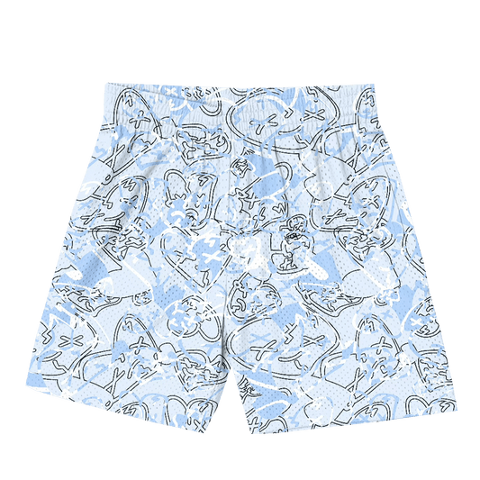 Mesh camo shorts (Baby Blue) - Royal Surge