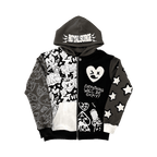 Patchwork camo zip up (Black) - Royal Surge