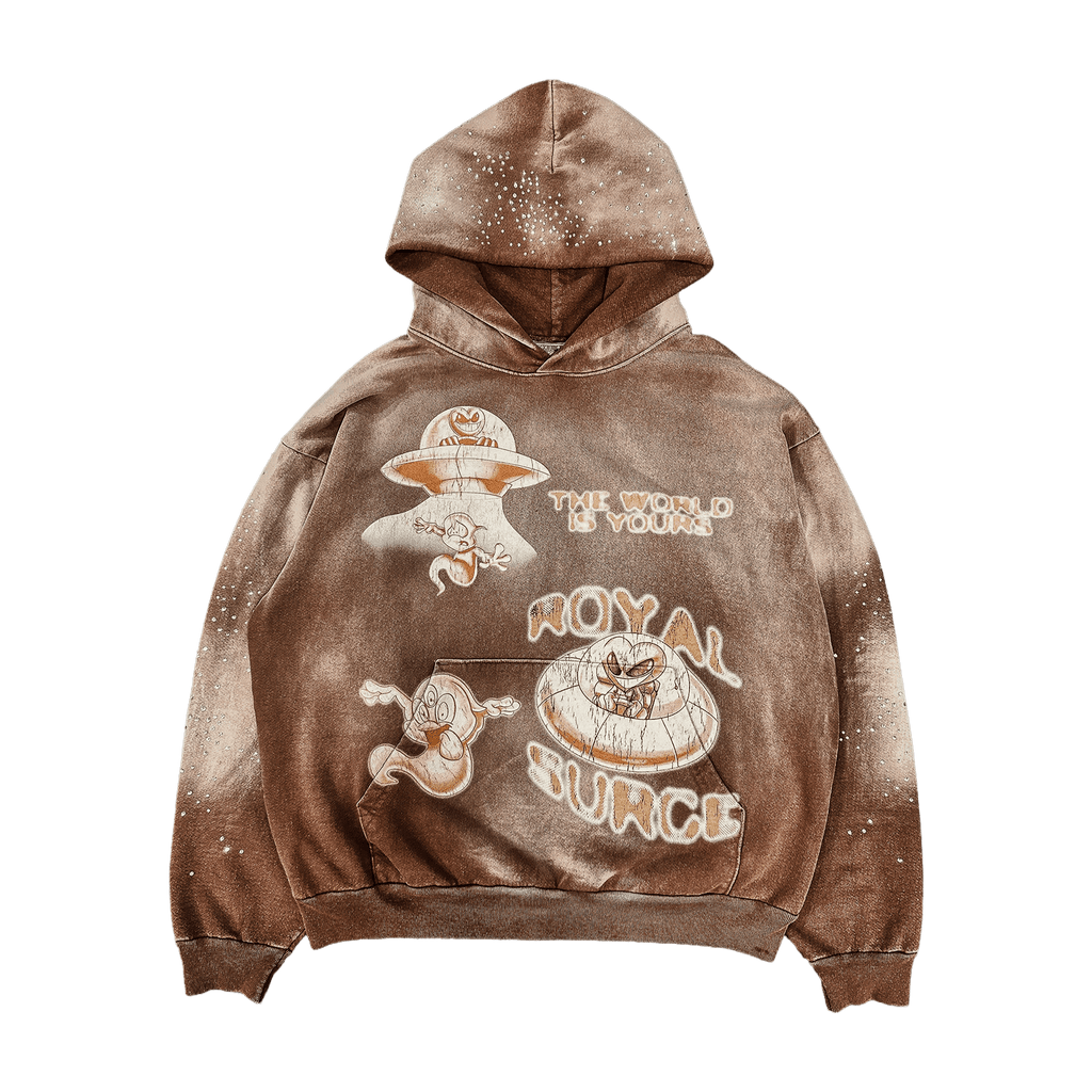 Space jam hoodie (BROWN) - Royal Surge