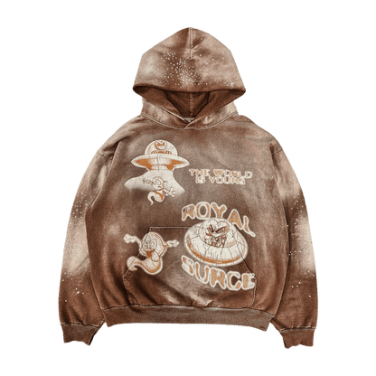 Space jam hoodie (BROWN) - Royal Surge