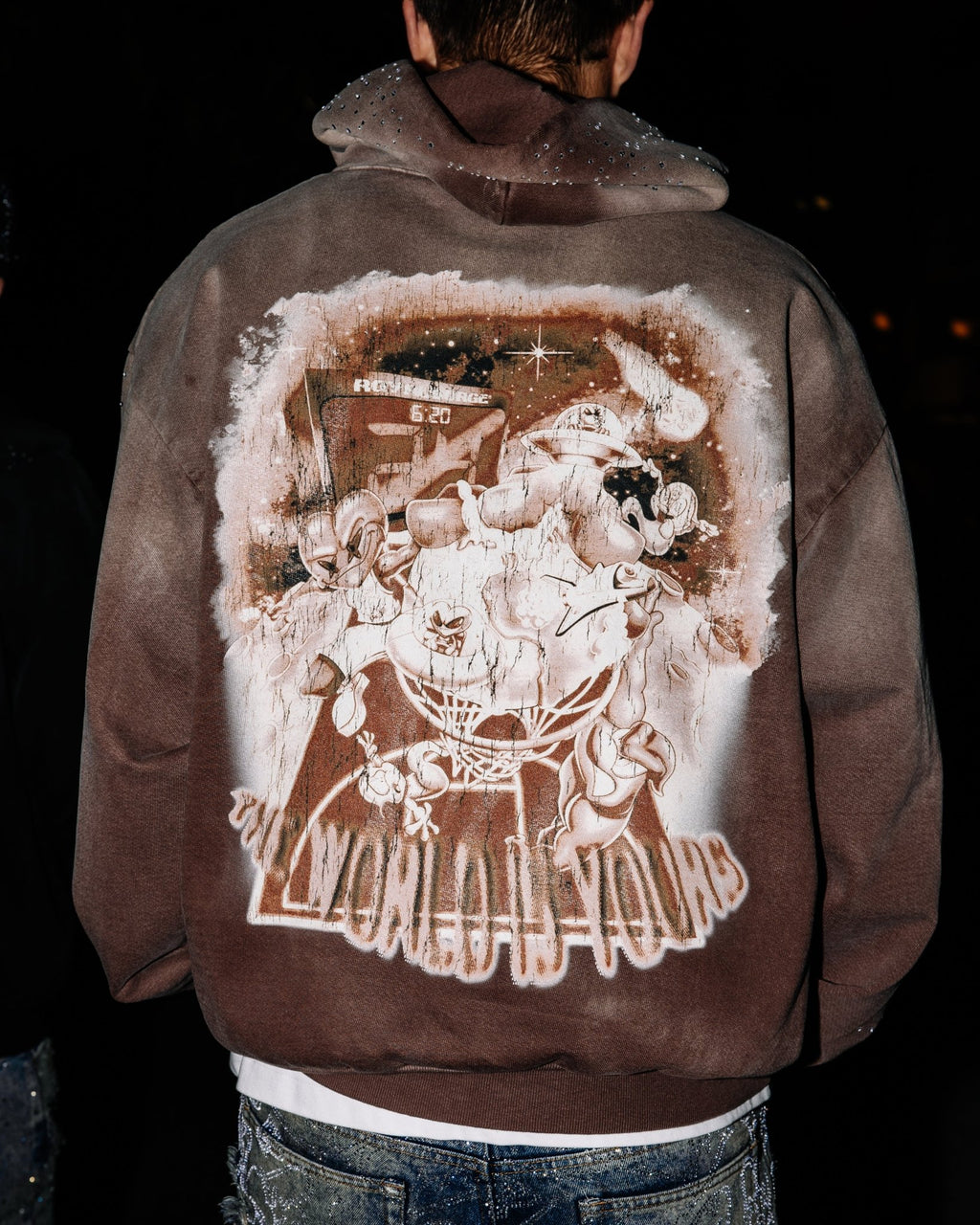 Space jam hoodie (Brown) - Royal Surge