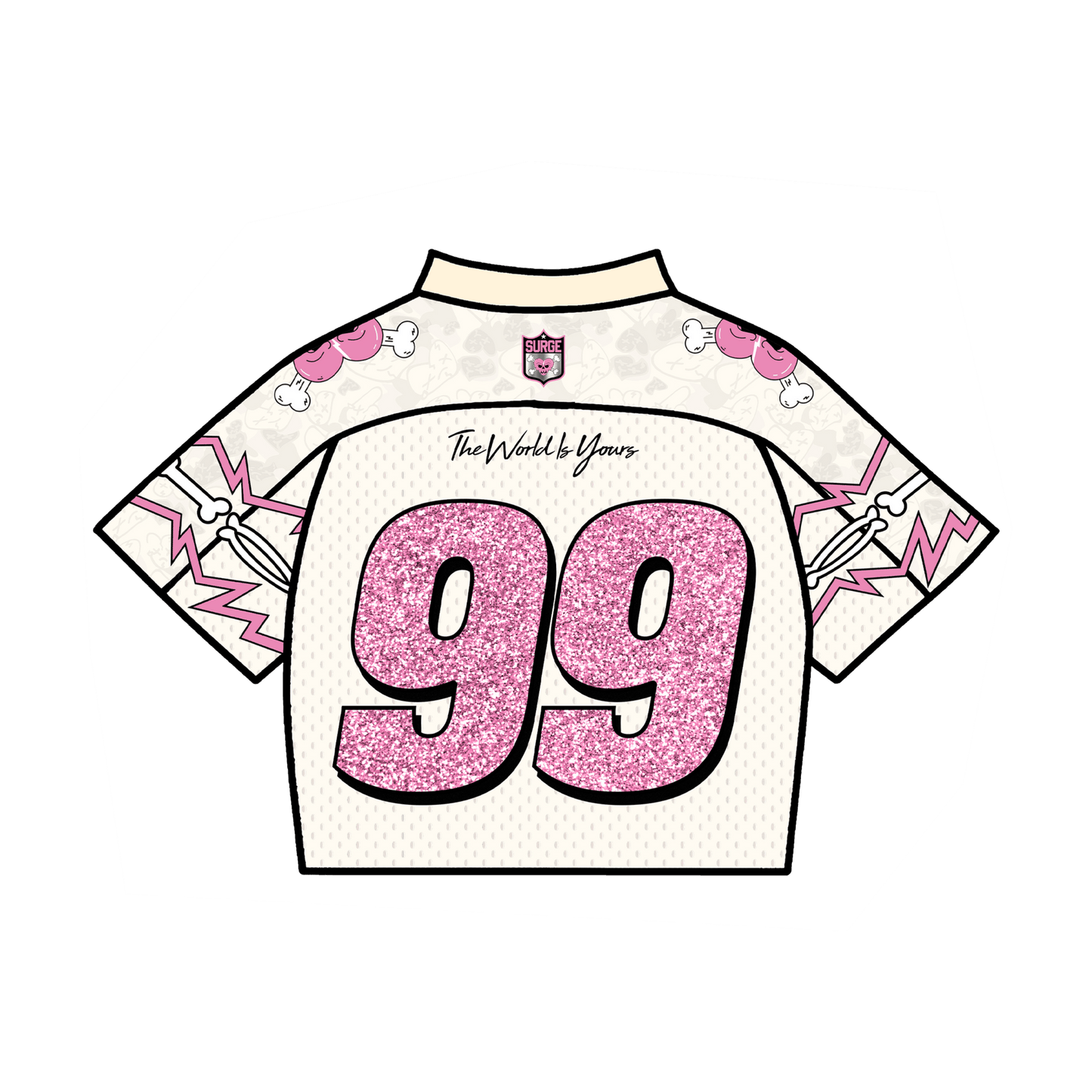Surge bowl jersey (Creme/Pink) - Royal Surge